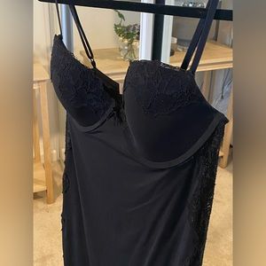 Victoria’s Secret Lacey Black Slip w/ Underwire